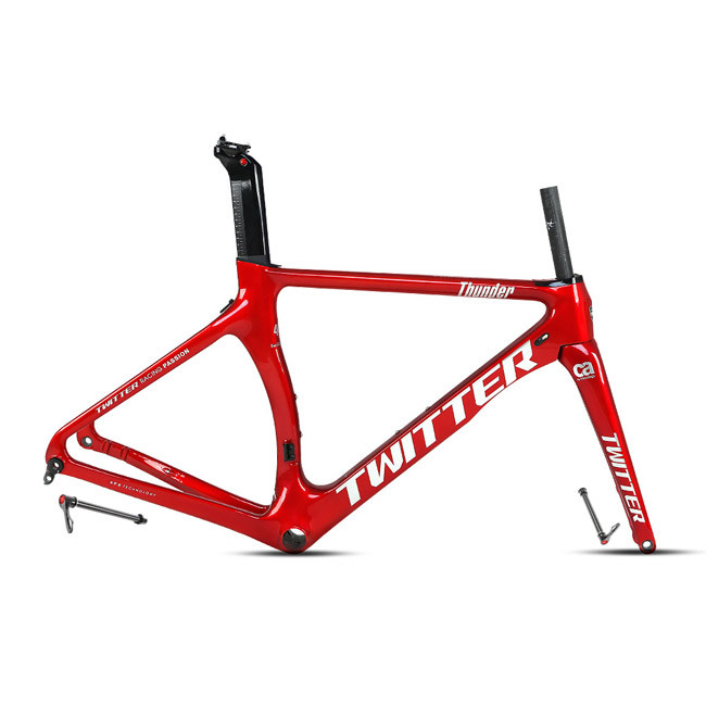 Height 52cm Carbon Road Bike Frame Twitter Thunder Frameset 700x25c Wheel Size