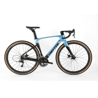 EPS 700C Carbon Fiber Gravel Bike , Twitter Aero Road Bike OEM Service