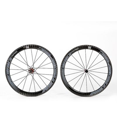 12K Twill Carbon Road Bike Wheelset , 50mm Wheelset 700C RS R50DB Stable